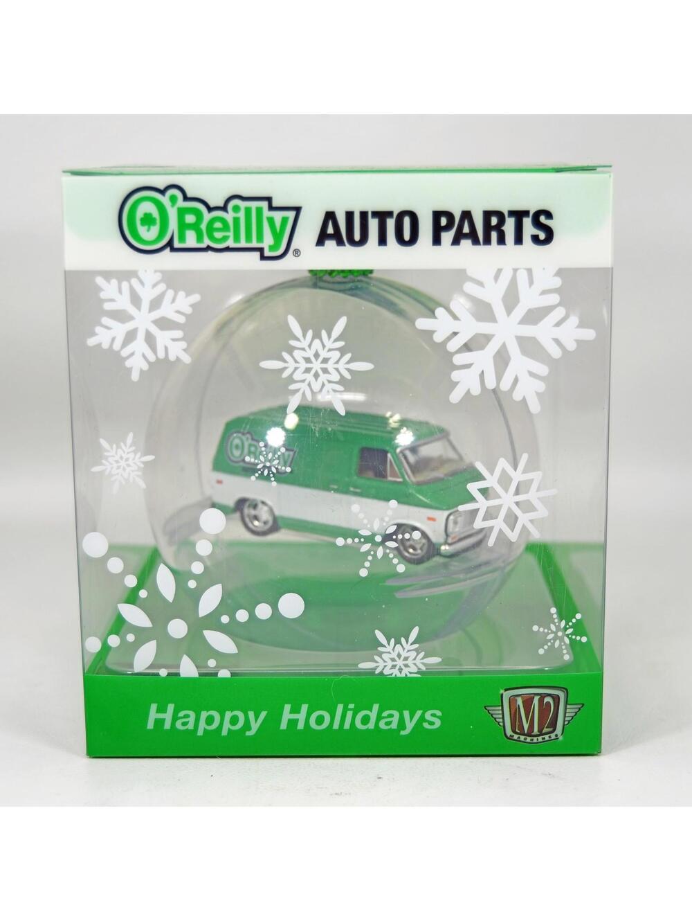 M2 Machines O'Reilly Auto Parts 2025 Christmas Ornament 1:64 1971 Chevrolet  Van